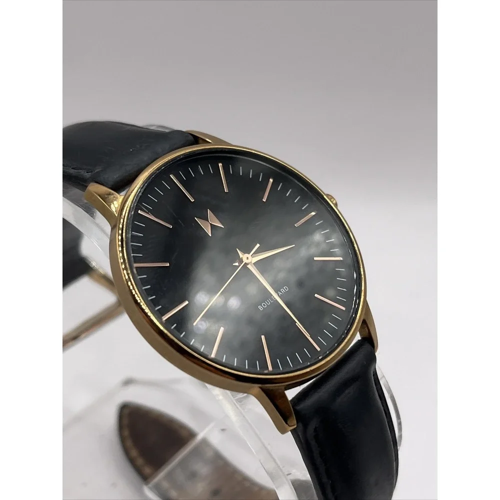 MVMT Boulevard Santa Monica Women's Watch Rose Gold Tone Black-  New Battery‎